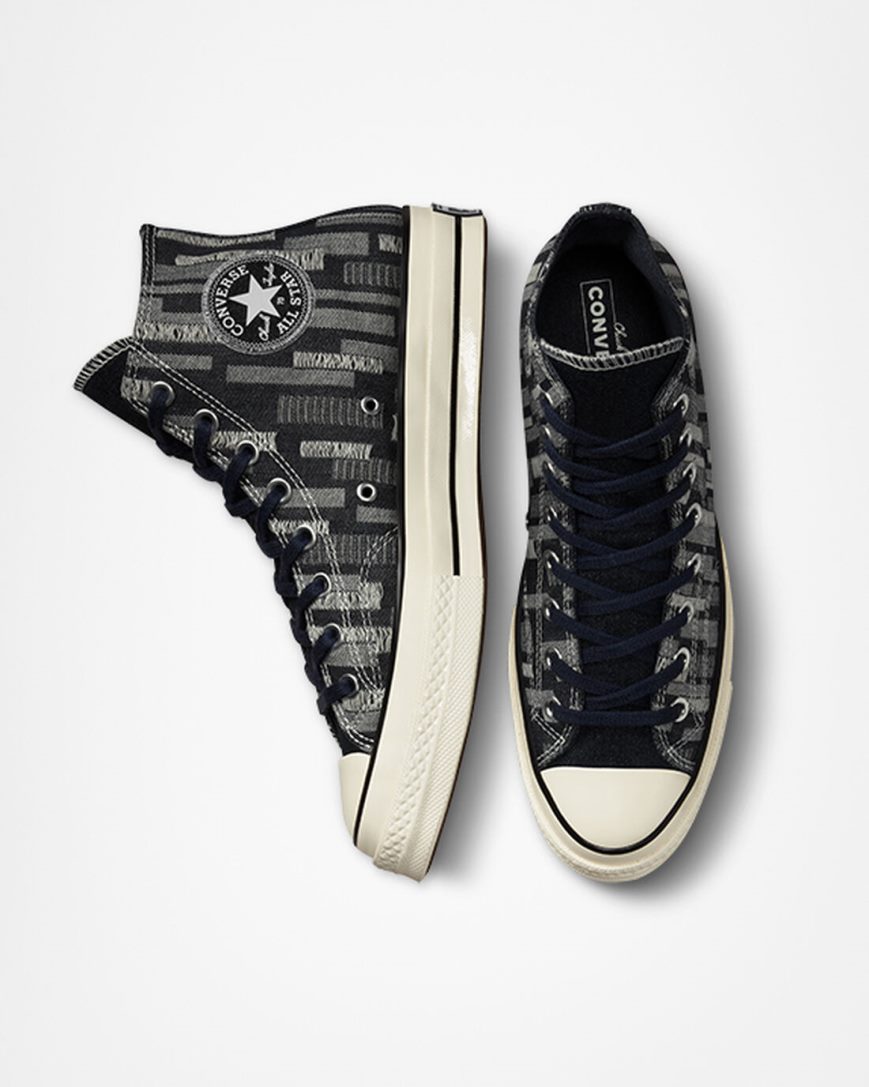 Tenisi Inalti Barbati Converse Chuck 70 Workwear Denim Obsidienne Negrii | RO XZSUY305